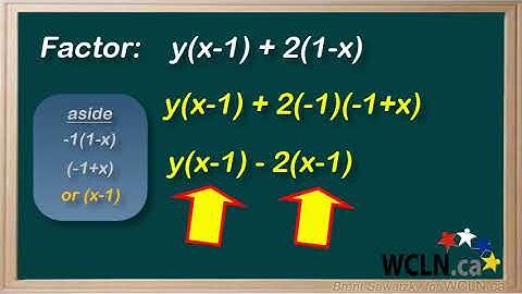 WCLN - Math - Factoring: Sign Switch Trick