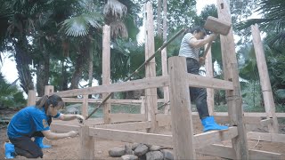 Alone Build A Wooden House On The Island Off Grid / Ep 1