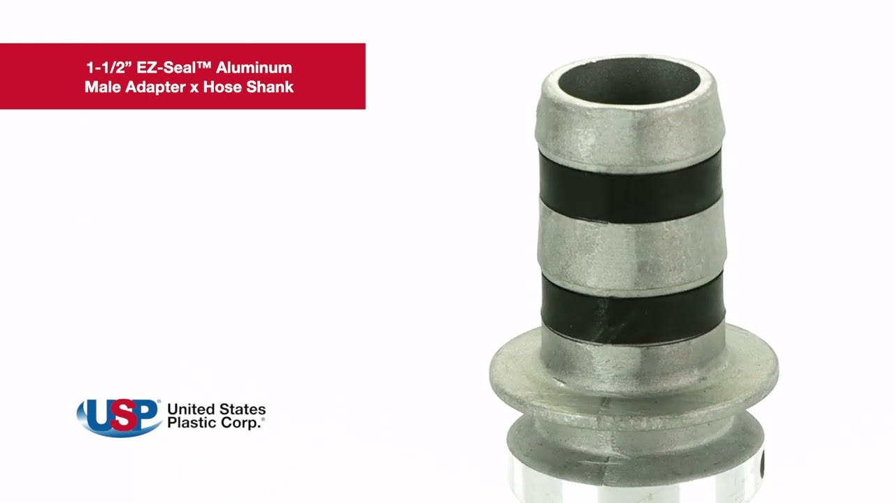 1-1/2" EZ-Seal™ Aluminum Male Adapter x Hose Shank | U.S. Plastic Corporation®