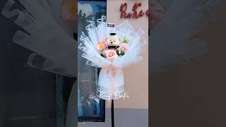Graduation Bouquet Doll & Flowers, Last Year #graduationbouquet #dollbouquet