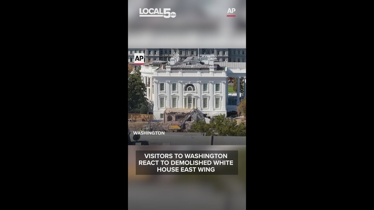 Visitors to Washington react to demolished White House East Wing