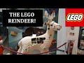 The giant lego reindeer at the lego store cardiff legostore