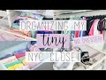 SMALL NYC CLOSET ORGANIZATION | No dresser! | Clothes Organization | This and Nat