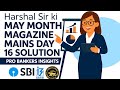 HARSHAL SIR MAY MONTH MAGAZINE SOLUTION DAY 16🎉😊 QUANT MANTRA|Pro Bankers Insights #ibps#bankingexam