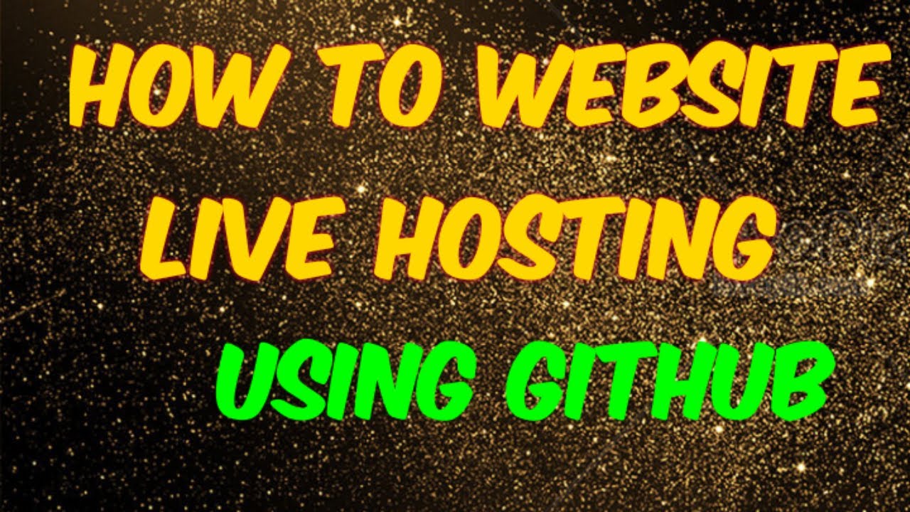 how to website live with GitHub, static page live hoisting with GitHub ...