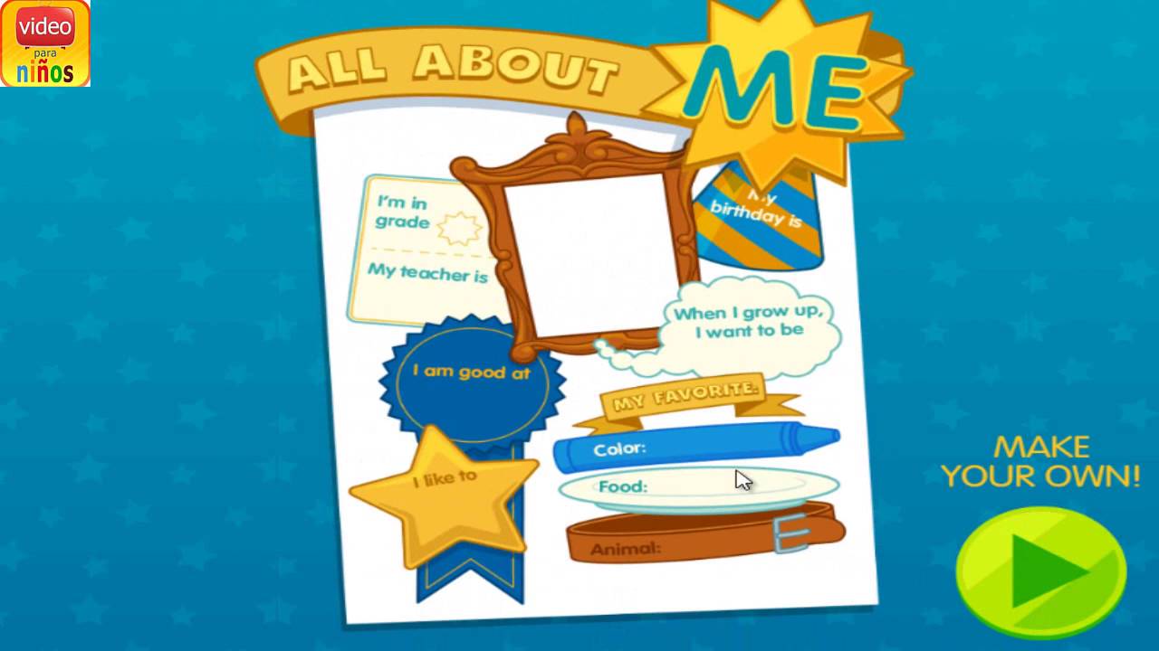 All About Me Game kids - YouTube