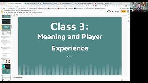 Level Design and Game Architecture - Lecture 3: Meaning and Player Experience