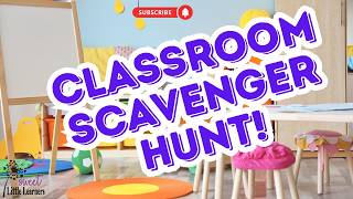 Kindergarten Classroom Scavenger Hunt Beginning Sounds Colours Lines