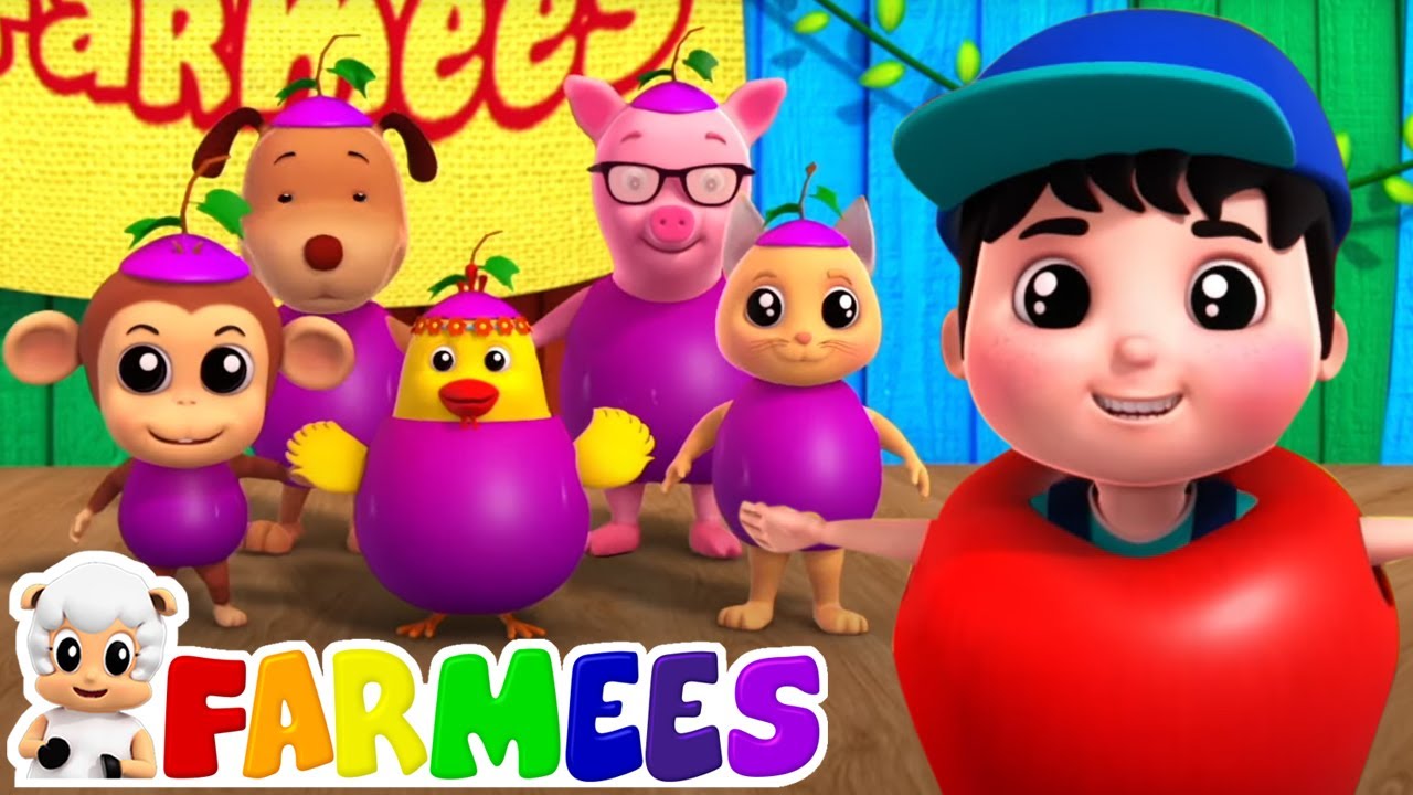 ⁣Canção de frutas | Desenhos animado | Musica infantil portuguesa | Farmees | Animação