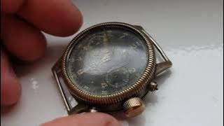 Military Glashutte TUTIMA chronograph German Luftwaffe UROFA 59 watch As Found