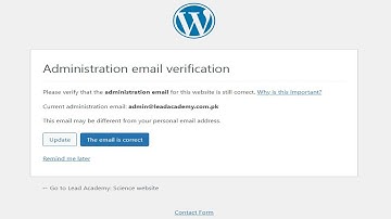 Administration email verification in word press