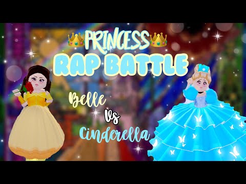 Princess Rap Battle In Roblox Belle Vs Cinderella Royale High Music Video Youtube - cinderella roblox royale high