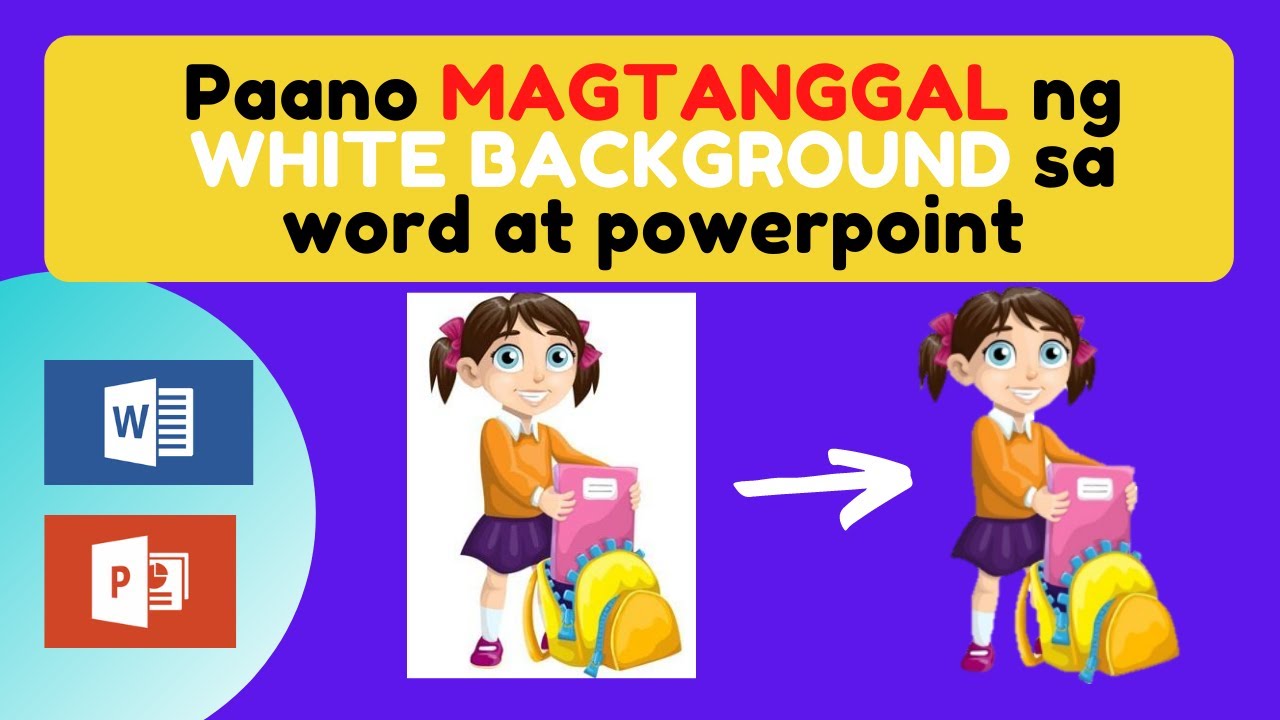 Paano MAGTANGGAL ng WHITE BACKGROUND sa microsoft word/ppt at online