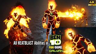 All Powers & Abilities of Heatblast in The BEN 10 Game GALVAN🔥| Gameplay in 4K Ultra HD screenshot 5