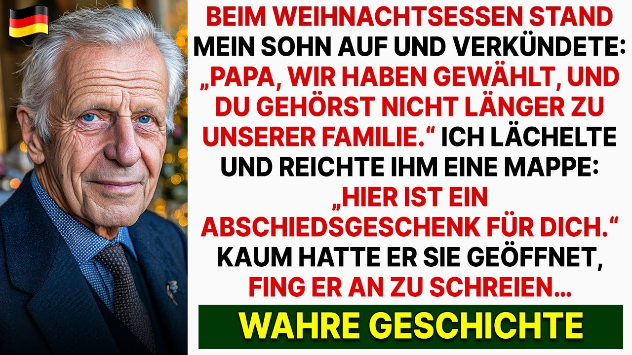 Beim Weihnachtsessen sagte mein Sohn: „Du bist keine Familie mehr – wir haben abgestimmt.“ Dann…