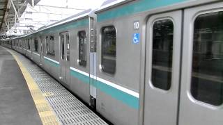 常磐線　E501系　10両　普通いわき行き　水戸発車