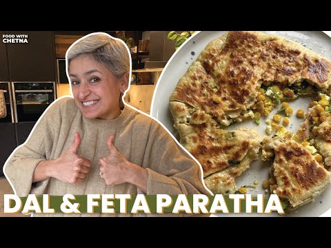 DAL AND FETA YOGURT BREAD - The most delicious paratha and a great lunch box meal!