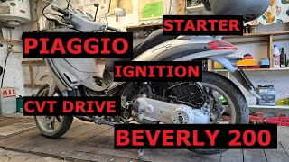 Piaggio Beverly 200 starting problem / carburetor / CVT / maintenance / önindító / karburátor / szíj