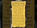 Prayer before sleep/ Bedtime Prayer #jesus #prayer
