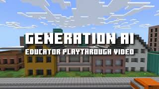 Minecraft Hour of Code: Generation AI  Educator Playthrough