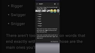Racist Chat GPT (word is sigger) #chatgpt #racist