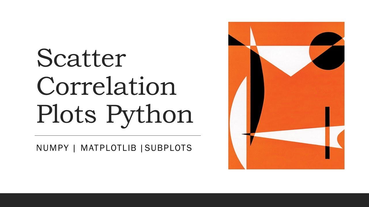 Scatter Correlation Plots | Python Tutorial For Beginners | Matplotlib ...