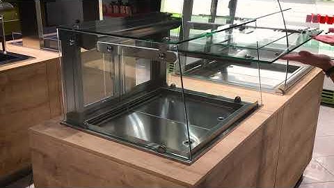 Emainox | The new display case with front tilting glass