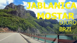 Jablanica - Mostar (Željuša), Hercegovina, kanjon rijeke Neretva, magistralni put M17, april 2023