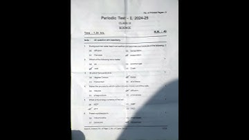 Class 9 science pt 1 question paper 2024 #class9#science #pt1#periodictestpaper#kvs#cbse#ncert