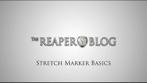 Using Stretch Markers in REAPER