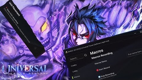 ROBLOX NEW Universal Tower Defense Script (AUTO PLAY, MACRO, PLACE ANYWHERE, AUTO CARDS)