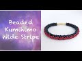 Beaded Kumihimo Wide Stripe