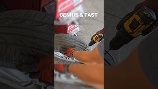 Fastest Flat Tire Plug Repair I Ever Seen - Drill Hack