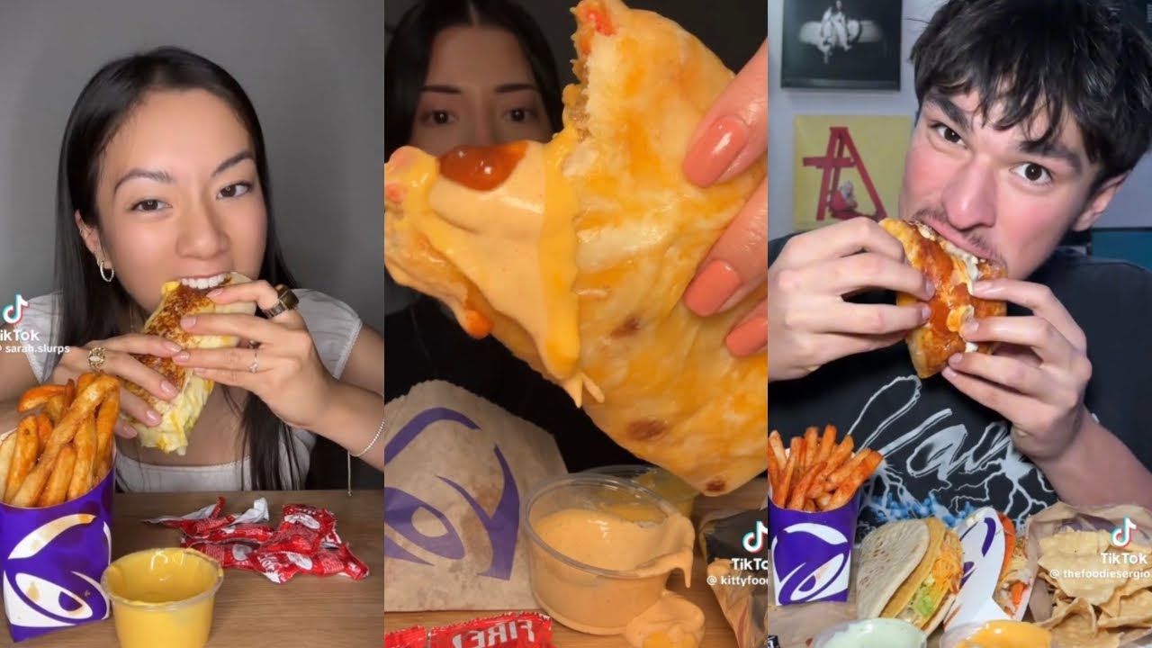 THE BEST TIKTOK COMPILATION OF TACO BELL MUKBANG! 