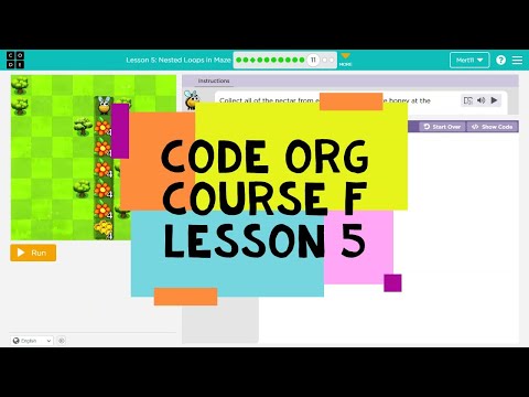 Code.org Course F Lesson 5 Nested Loops In Maze Code Org 2020 - Express Lesson 12 - D Lesson 11