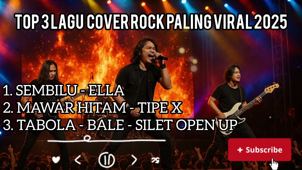 TOP 3 Lagu Cover Rock Viral 2025 — Sembilu, Mawar Hitam, Tabola Bale | Versi Paling Keren 