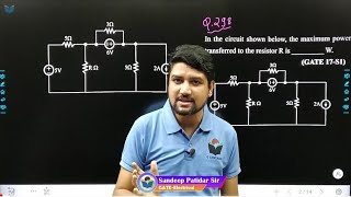 Celebrity Lec 81 Problem Based on Maximum Power Transfer Theorem || Network Theory For GATE Net Worth