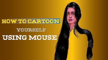 How to Cartoon yourself ! by using mouse Speed art/Vector Portrait drawing ( Adobe illustrator 2020)
