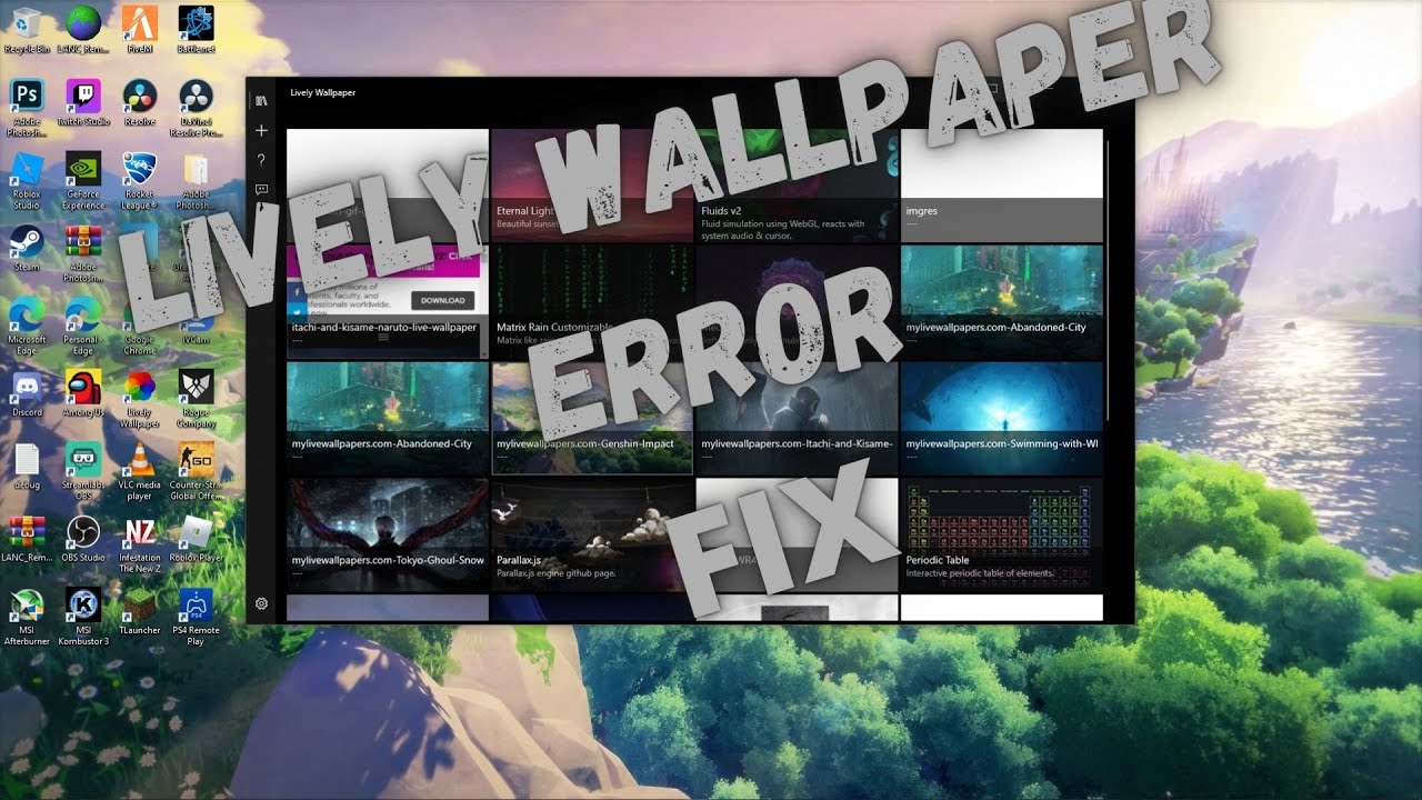 lively wallpaper not working