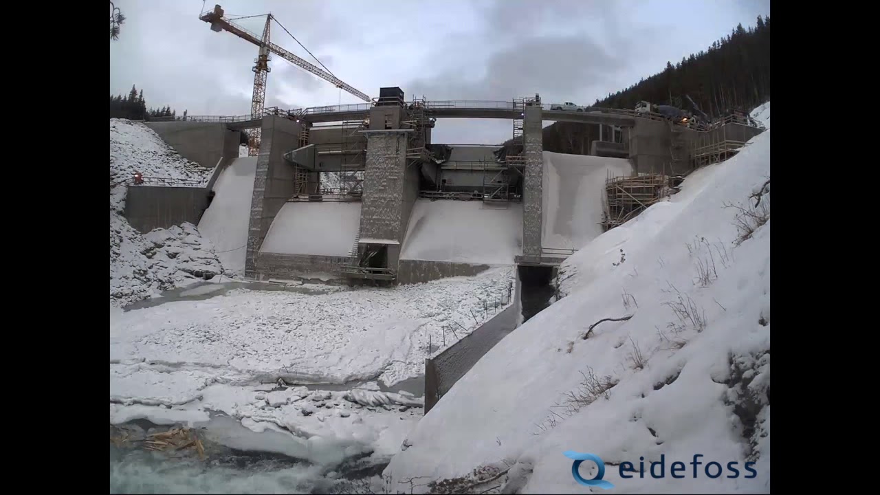 Rosten kraftverk timelapse dam og maskinsal - YouTube