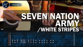 Miniatura de "Cómo tocar "Seven Nation Army" de White Stripes en Guitarra Acústica (HD) Tutorial - Christianvib"