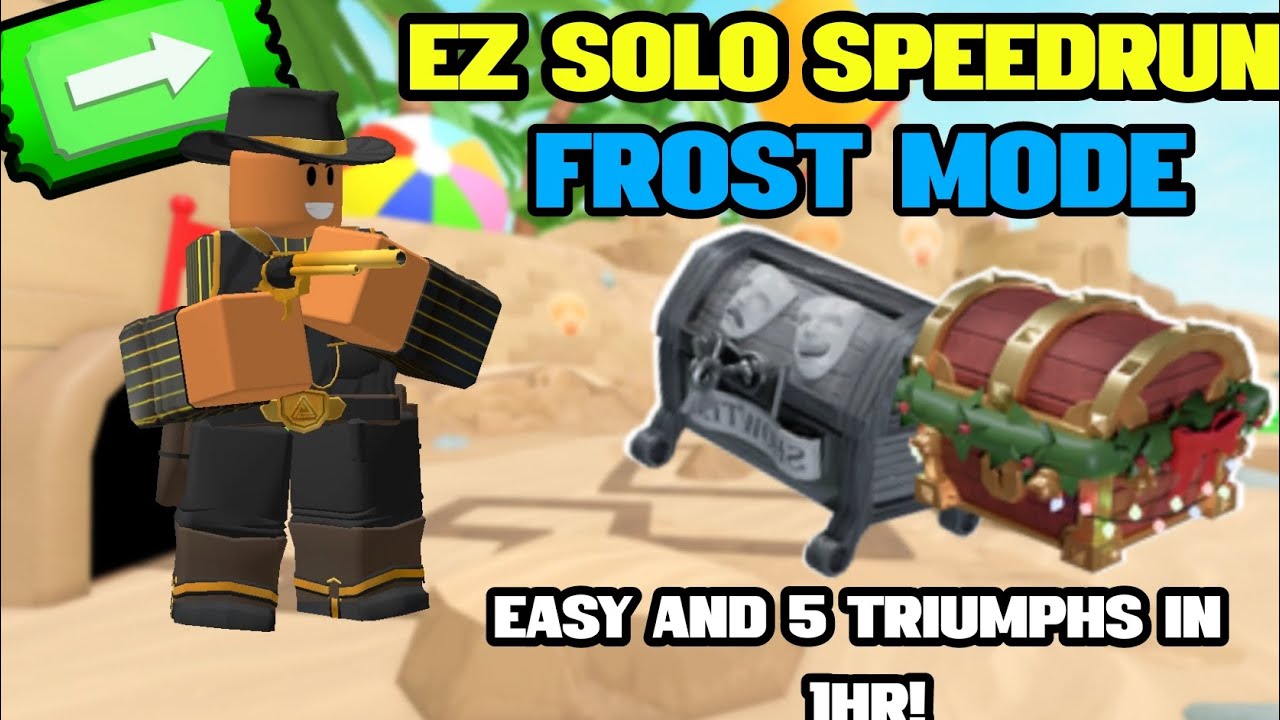 EASY SOLO SPEEDRUN in Frost Mode Crate Grind Triumph + Time Scale | Tower Defense Simulator 