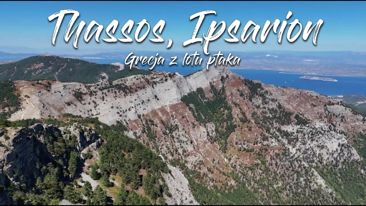 Grecja Ipsraion   na wyspie Thassos, ujęcia dronem 4K