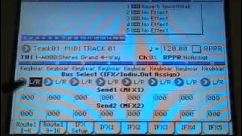 Korg M3 Effects Setup