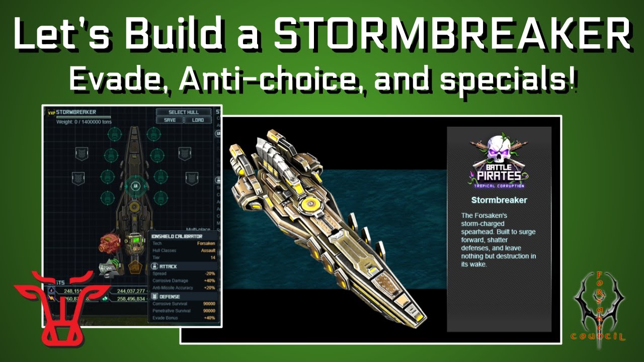 Battle Pirates: Full STORMBREAKER Build | Evade, Counters, Specials!