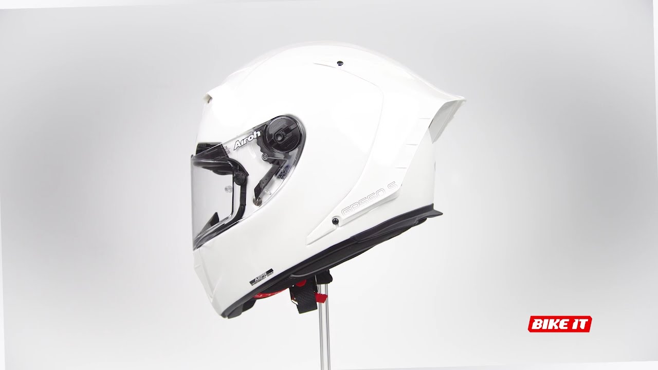 Airoh GP550S Full Face Helmet (Gloss White) - 360 spin - YouTube