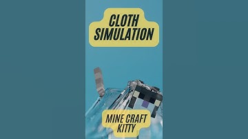 Minecraft Kitty 3D Cloth Simulation #minecraft #blender #3danimation #3d #animation #kitty #shorts