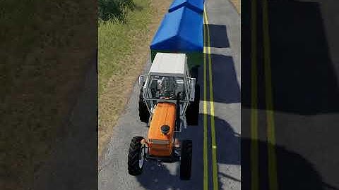 tractor with twin trailer I timelapse I fs19 #shorts