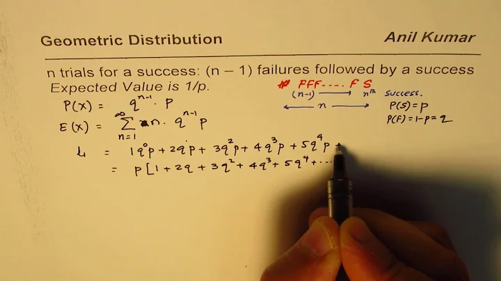 Prove that Expected Value in Geometric Probability Distribution is reciprocal of p