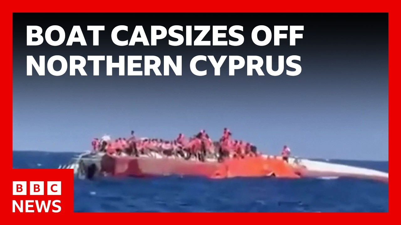 Rescue effort underway after boat capsizes off northern Cyprus | BBC News